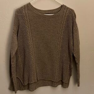 AEO Brown Fitted Knit Sweater